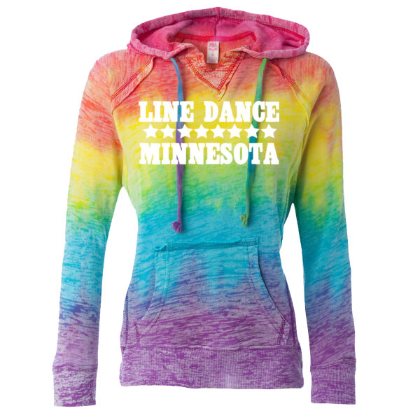   - Women’s Courtney Burnout V-Notch Hooded Sweatshirt Thumbnail